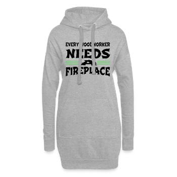Citation Mason Geek Apprenti Drôle Citation Humour - Sweat-shirt à capuche long Femme - gris chiné - Devant