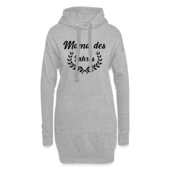 Mutter Spruch Geschenk Mama Muttertag - Hoodie-Kleid - Grau meliert - Vorne