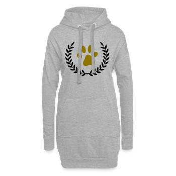 kranz pfote - Hoodie-Kleid - Grau meliert - Vorne