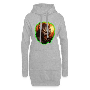 Halloween Werwolf - Hoodie-Kleid - Grau meliert - Vorne