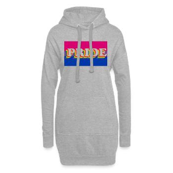 bi pride - Hoodie-Kleid - Grau meliert - Vorne