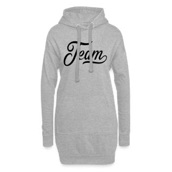 team - Hoodie-Kleid - Grau meliert - Vorne