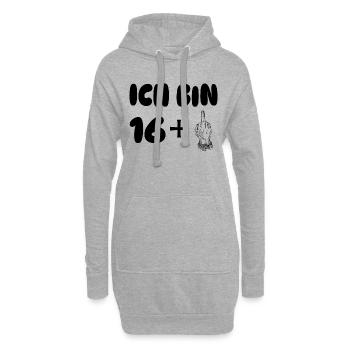 ich bin 17 - Hoodie-Kleid - Grau meliert - Vorne