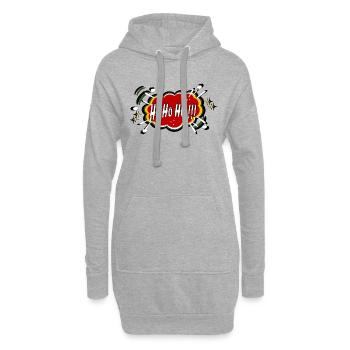 Ho Ho Ho Weihnachten - Hoodie-Kleid - Grau meliert - Vorne