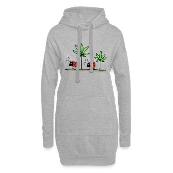 Coccinelle porte-bonheur - Lucky Stoner - Sweat-shirt à capuche long Femme - gris chiné - Devant