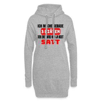 Lustiger Spruch 3 Diäten Sonst Nicht Satt - Hoodie-Kleid - Grau meliert - Vorne