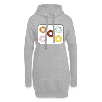 Beignets plongeurs - Sweat-shirt à capuche long Femme - gris chiné - Devant