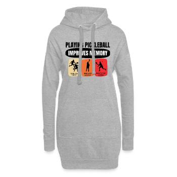 Playing Pickleball Improves Memory Funny - Hoodie Dress - heather grey - Front