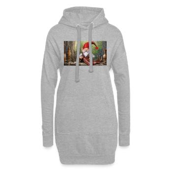 Mignons petits gnomes vie quotidienne – artisanat - Sweat-shirt à capuche long Femme - gris chiné - Devant