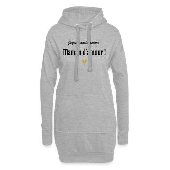 Alles Gute zum Geburtstag Liebe Mama - Hoodie-Kleid - Grau meliert - Vorne