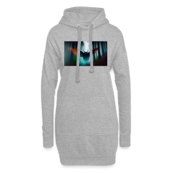 maléfique Mothman en Amérique du Nord monstre horreur sombre - Sweat-shirt à capuche long Femme - gris chiné - Devant