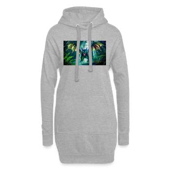 böser Chupacabra in Südamerika Monster dunkel - Hoodie-Kleid - Grau meliert - Vorne