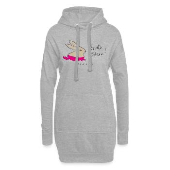 frohe ostern - Hoodie-Kleid - Grau meliert - Vorne