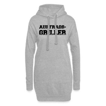 Grilleur sous contrat - Sweat-shirt à capuche long Femme - gris chiné - Devant