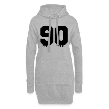 90 - Hoodie-Kleid - Grau meliert - Vorne