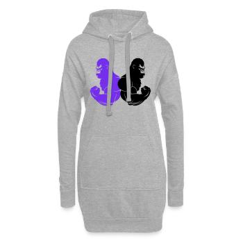 gorilla - Hoodie-Kleid - Grau meliert - Vorne
