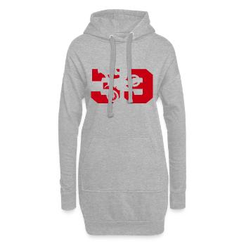 Moto 39 motard - Hoodie-Kleid - Grau meliert - Vorne