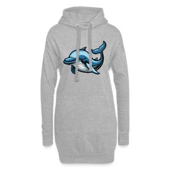Bande dessinée Delfin - Sweat-shirt à capuche long Femme - gris chiné - Devant