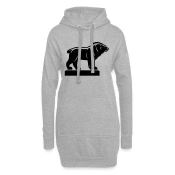 Bär - Hoodie-Kleid - Grau meliert - Vorne