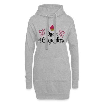 Petits gâteaux - Sweat-shirt à capuche long Femme - gris chiné - Devant