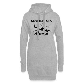 Wandern Hiking Sport Berge - Hoodie-Kleid - Grau meliert - Vorne