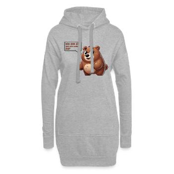 Ours Bande dessinée Mignon - Sweat-shirt à capuche long Femme - gris chiné - Devant