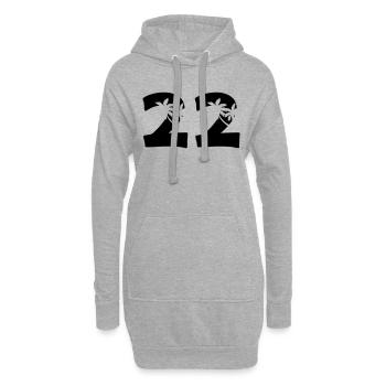 22 - Hoodie-Kleid - Grau meliert - Vorne