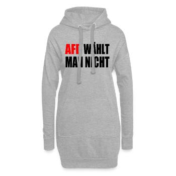 afd wählt man nicht - Hoodie-Kleid - Grau meliert - Vorne