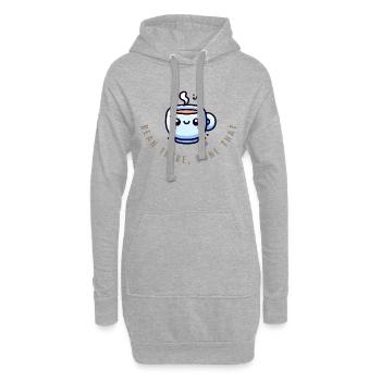 Bean There, Done That - Chemise de café drôle - Sweat-shirt à capuche long Femme - gris chiné - Devant