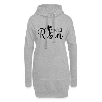 Il est ressuscité - Sweat-shirt à capuche long Femme - gris chiné - Devant