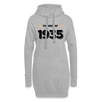 Best of 1935 - Sweat-shirt à capuche long Femme - gris chiné - Devant