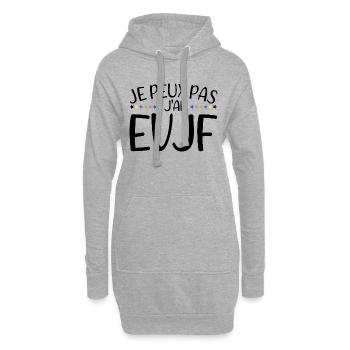 Je peux pas j'ai EVJF Future Mariée Jeune Fille - Sweat-shirt à capuche long Femme - gris chiné - Devant