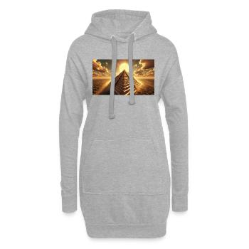 Haute Culture du Futur (B) - Sweat-shirt à capuche long Femme - gris chiné - Devant
