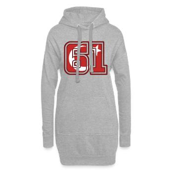 Trabson - Sweat-shirt à capuche long Femme - gris chiné - Devant