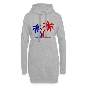 Palme Symbol Insel - Hoodie-Kleid - Grau meliert - Vorne