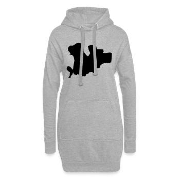 Mykonos - Hoodie-Kleid - Grau meliert - Vorne