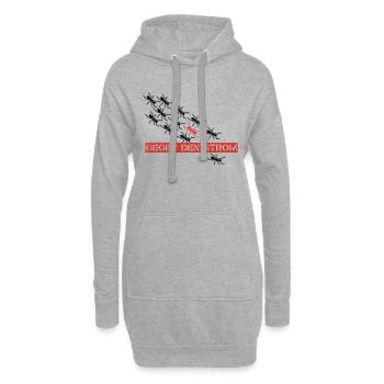 Ants - Hoodie-Kleid - Grau meliert - Vorne