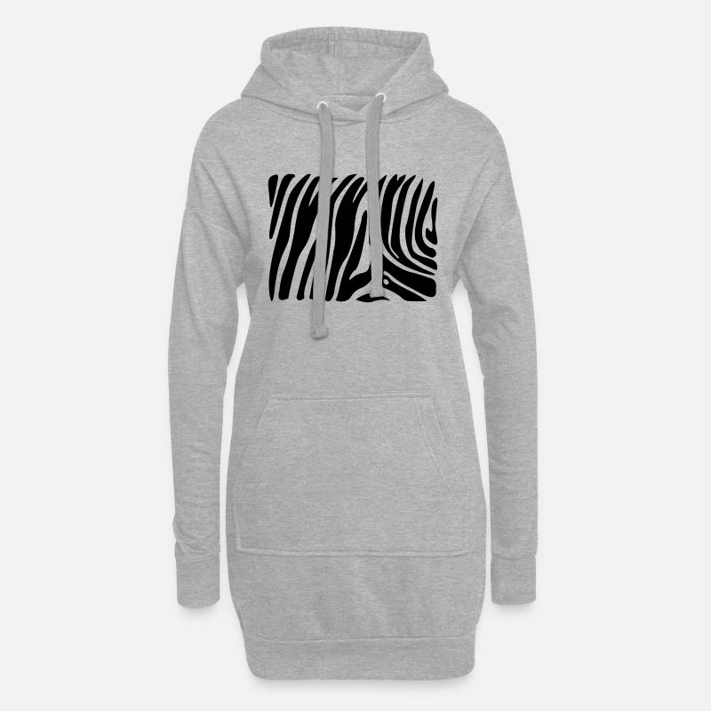 zebra - Hoodie-Kleid - Grau meliert