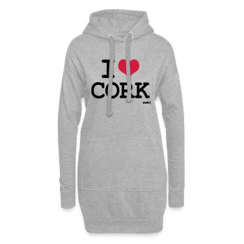 i love cork by wam - Hoodie Dress - heather grey - Front