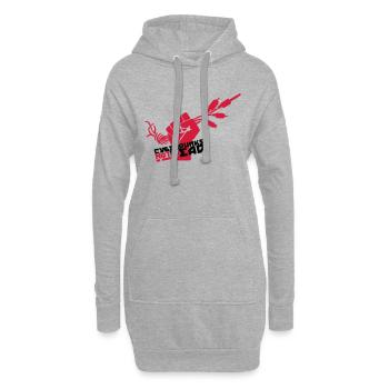 Cyber Punks not dead - Hoodie Dress - heather grey - Front