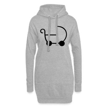 Bébé - Poussette - Sweat-shirt à capuche long Femme - gris chiné - Devant