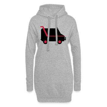 Transporter / van (2c) - Hoodie-Kleid - Grau meliert - Vorne