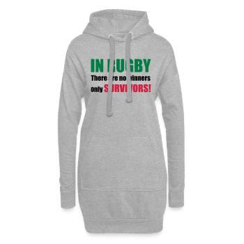 rugby - Hoodie-Kleid - Grau meliert - Vorne