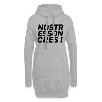 No Stress On Cres / block - Hoodie-Kleid - Grau meliert - Vorne