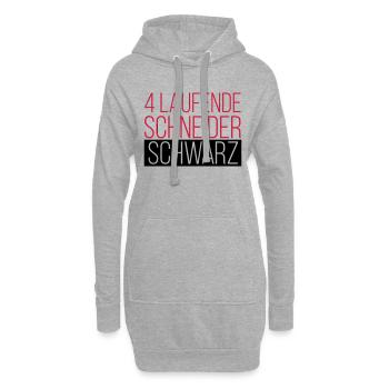 4 Laufende - Schneider - Schwarz 2C - Hoodie-Kleid - Grau meliert - Vorne