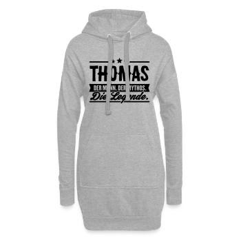 Mann Mythos Legende Thomas - Hoodie-Kleid - Grau meliert - Vorne