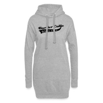 Border Collie - Hoodie-Kleid - Grau meliert - Vorne