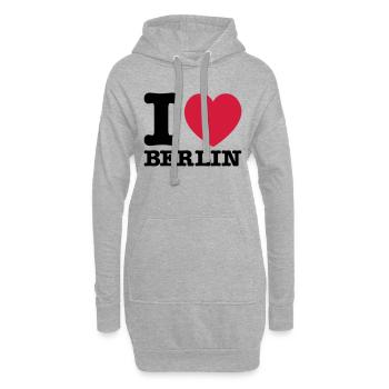I love Berlin - Hoodie-Kleid - Grau meliert - Vorne