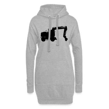 Bagger - Hoodie-Kleid - Grau meliert - Vorne