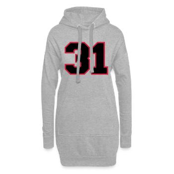 number31 - Sweat-shirt à capuche long Femme - gris chiné - Devant